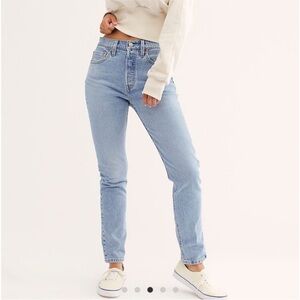 Levi's Light Wash 501 Skinny Straight Leg jeans
